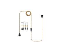 LEDSone Hemp Rope Pendant Light 2m Plug in Pendant Light Fixture Lamp Holder E27 Lamp Socket, Vintage Ceiling Lights Adjustable Hanging Lights Kit for Kitchen Farmhouse (Bulb is Not Included)