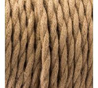LEDSone Hemp Wire 16ft Vintage 2 Core Twisted Cable Fabric Cloth Covered Electrical Wire, 5m 2 Conductors 18 Gauge Textile Electric Cable Wire Coated in Colored Vintage Fabric for Lighting DIY Project