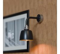 LEDSone Industrial 20mm Conduit Steel Pipe Wall Light Kit Modern Metal Black Shade E27 Lamp Holder Fitting Conduit Wall Mounted Lighting Fixture for Bedroom Living Room