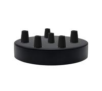 LEDSone Industrial 6 Out Ceiling Rose Light Fitting Ceiling Canopy Light Kit 120mm for Pendant Light Ceiling Light Wall lamp Chandelier, Black 6 Hole with Ceiling Plate Bracket.