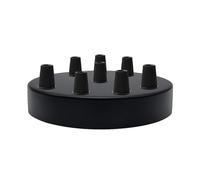 LEDSone Industrial 8 Out Ceiling Rose Light Fitting Ceiling Canopy Light Kit 120mm for Pendant Light Ceiling Light Wall lamp Chandelier, Black 8 Hole with Ceiling Plate Bracket.