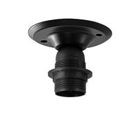 LEDSone Industrial Black Ceiling Light Fixture, Modern-Flush Mount Metal LED E27 Base Lighting for Bedroom Living Room Kitchen Restaurant (Black without Bulb)