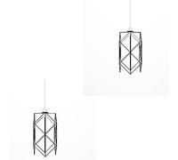 LEDSone Industrial Black Ceiling Light Wire Basket Metal Basket Pendant Light Shade E27 Flush Mount Lighting Lamp Shade Fixture for Home Décor & Improvement Essential