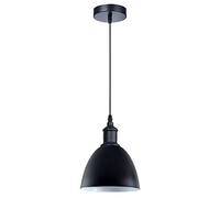 LEDSone Industrial Black Metal Pendant Ceiling Light, E27 Hanging Lamp
