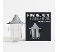 LEDSone Industrial Ceiling Light Shade Metal 16.5 x 26cm Grey Fisherman Style Modern Indoor Hanging Modern Pendant Light Shade for Farmhouse Kitchen Island Loft Hallway