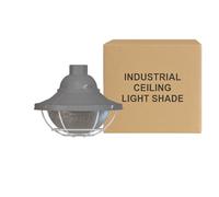 LEDSone Industrial Ceiling Light Shade Metal 17cm Grey Fisherman Style Modern Indoor Hanging Ceiling Pendant Light Shade for Farmhouse Kitchen Island Loft Hallway (21cm - Grey)