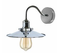Ledsone Industrial Chrome Wall Sconce Bathroom Swan Neck Wall Light