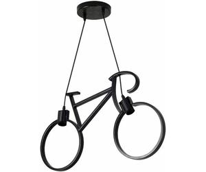 LEDSone Industrial Loft 2 Light Pendant Ceiling Lighting Black Wrought Metal Art Retro Bicycle Chandelier E27 Nordic Kids Room Pendant Lamp Ideal for Bedroom Corridor Cafe (Without Bulb)
