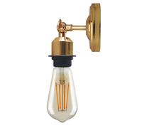 LEDSone Industrial Loft Coffee Bar Kitchen Metal E27 Wall Sconce Light Edison Lamp Fixture Corridor Wall Lights (French Gold, with Bulb 2 Pack)