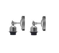 LEDSone Industrial Loft Coffee Bar Kitchen Metal E27 Wall Sconce Light Edison Lamp Fixture Corridor Wall Lights (Chrome, Without Bulb 2 Pack)