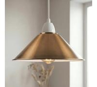 LEDSone Industrial Metal Lamp Shade 22cm Wide, 8cm Height,Vintage Cone Pendant Light Cover, Modern Retro Ceiling Lighting for Kitchen, Dining Room Easy Fit Light Shade
