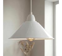 LEDSone Industrial Metal Lamp Shade 22cm Wide, 8cm Height,Vintage Cone Pendant Light Cover, Modern Retro Ceiling Lighting for Kitchen, Dining Room Easy Fit Light Shade