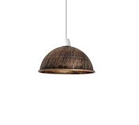 LEDSone Industrial Metal Lampshade Ceiling Light Easy Fit Large Shade 21cm Vintage Pendant Light Shade Dome Shaped Rustic Retro Ceiling Lampshade (Brushed Copper)