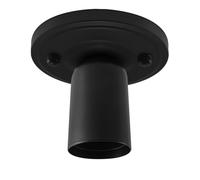 LEDSone Industrial Metal-Semi Flush Mount E27 Base Lamp Holder Black Ceiling Light Fixture for Living Room Bedroom Kitchen Dining Room