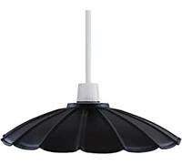 LEDSone Industrial Metal Vintage Style Ceiling Island Lampshade 22cm Easy Fit Light Shades for Kitchen, Office, Living Room with Reducer Ring (Black)