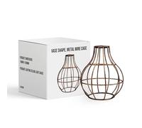 LEDSone Industrial Metal Wire lamp cage shadeLight Cage Guard New Edison Iron Vintage Ceiling Light Fitting Lamp Bulb Cage Bar Cafe Lampshade (Brushed Copper)