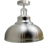 LEDSone Industrial Modern Semi Flush Mount Ceiling Light Metal Dome Shade