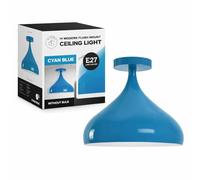 LEDSone Industrial Pendant Ceiling Light Shade, Retro Ceiling Lights Vintage Metal Loft Bar Hanging Chandelier Lighting Rustic Lamp Shade (Blue - Mosque)