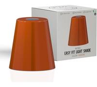 LEDSONE Industrial Pendant Lampshade Metal Orange 12.7cm Dome Shape Hanging Light Shade Easy Fit Ceiling Wall Table Lighting for Bedroom Hallway Office Kitchen Dining Room Bar