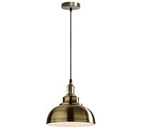 LEDSone Industrial Pendant Light 29cm Curvy Dome Satin Nickel Flush Mount Ceiling Light Adjustable Chandelier Modern Farmhouse Deals for Living Room Bedside Office Stylish Spaces