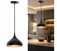 LEDSone Industrial Pendant Light Shade Black Metal Ceiling Light Fitting
