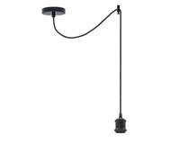 Ledsone Industrial Pendant Light Vintage Black E27, 2M Adjustable Cable, Metal For Kitchen & Bar