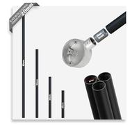 LEDSone Industrial Pipe Lighting 20mm Female Threaded 200mm Black Metal Steampunk Lighting DIY Ceiling Conduit Lighting Fixture for Vintage, Retro, and Industrial Decor