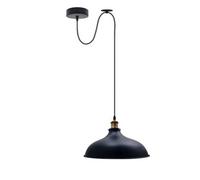 Ledsone Industrial Pulley Pendant Light Vintage Edison 36Cm Metal Shade Adjustable 2M Cable E27 Ceiling Lamp