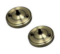 LEDSone Industrial Retro Ceiling Rose 108 mm Pendant Cable Grip Flex Clamp Metal Plate for Light Fitting Hanging Lamp Ceiling Cover Accesories (Green Brass - 2 Pack)