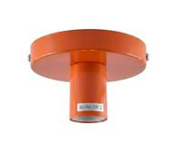 LEDSone Industrial Semi Flush Ceiling Light Orange E27 Metal Lamp Holder