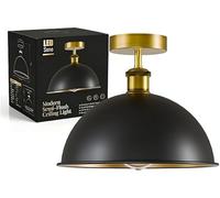 LEDSone Industrial Semi Flush Mount Ceiling Light Metal E27 Indoor Ceiling Lamp Fixture for Bedroom Living Room Hallway Kitchen Contemporary Home Lighting UK