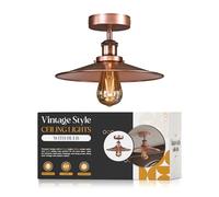 LEDSone Industrial-Semi Flush Mount Close-to-Ceiling Light E27 Base