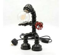 LEDSone Industrial Steampunk Robot Table Lamp Black E27 Vintage Desk Light