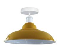 LEDSone Industrial Style Ceiling Light Fittings Metal Flush Mount Bowl Shape Shade Indoor Lighting for Bed Room, Kitchen, Living Room