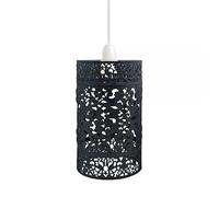 LEDSone Industrial Style Metal Cage Easy Fit Wire cage Lampshade for Indoor Pendant Lights Lights Shade for Dining Room Bedroom Loft Hallway (Black 2)