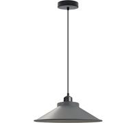 LEDSone Industrial Vintage 32cm Grey Ceiling Pendant Light, Metal Shade E27