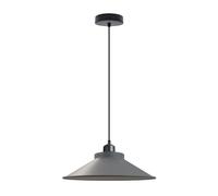 LEDSone Industrial Vintage Ceiling Hanging-Pendant Light with Metal 32cm Lampshade E27 Adjustable Hanging Light Fixture for Bedroom Living Room (Grey, Without Bulb)