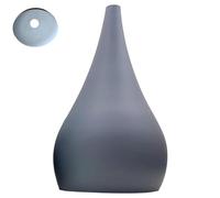 LEDSone Industrial Vintage Metal 16cm Tear Drop Light Shade for Pendant Ceiling Farmhouse Light Fixture DIY Modern Metal Shades and Hanging Decorative Lamp Shade (Grey, 1 Pack)