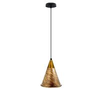 LEDSone Industrial Vintage Retro Style Ceiling Hanging Pendant Light Chandelier with Brushed Copper Cone Lamp Shades E27 UK Holder