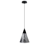 LEDSone Industrial Vintage Retro Style Ceiling Hanging Pendant Light Chandelier with Various Colour Cone Lamp Shades E27 UK Holder (Brushed Silver)