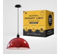 Ledsone Industrial Vintage Retro Style Ceiling Hanging Pendant Light - Red