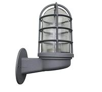 LEDSone Industrial Vintage Wall Mount Light Outdoor/Indoor Waterproof Sconce with Metal Cage Clear Glass Shade E27 Holder Ideal for Porch, Garden, Balcony, Hallway