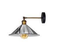 LEDSone Industrial Wall Light, E27 Vintage Wall Sconce Lamp Fitting Fixtures with E27 Lamp Holder for Restaurant Bar Hotel Coffee Shop Decoration (Chrome)