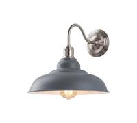 LEDSone Industrial Wall Light Edison Style Ceiling Lamp Metal Retro Ceiling Light for Bedroom, Hall, Bar, Loft Cafe (Black) (Grey)