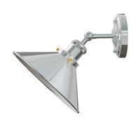 LEDSone Industrial Wall Lights with Adjustable Arm E27 22cm Diameter Chrome Finish Metal Wall Light Cone Shape for Living Room Bedroom Office Home Décor