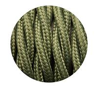 LEDSone -Italian Coloured 10 Meter Vintage 3 Core Twisted Electric Cable-Fabric Covered Wire Italian Braided 0.75 mm Electrical Cable Flexible Wire for Lighting