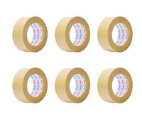 LEDSone Kraft Paper Tape Self Adhesive Brown Paper Tape Eco-Friendly Recyclable and Biodegradable Strong and Heavy-Duty Paper Packing Tape for Parcels Packing Shipping (6 Pack)
