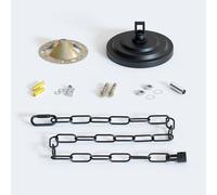 LEDSone Lamp Base Ceiling Rose Chain Pendant Light Socket Fitting Bulb Holder Screw Kit For Retro Incandescent Lampholders (Black)