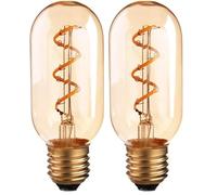 LEDSone LED Bulb E27 Edison Screw Bulb, 4W LED Edison Light Bulbs, Antique Style Retro Spiral Led Filament Bulb, Decorative Light Bulbs Warm White 2200K (Pack of 2)