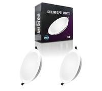 LEDSone LED Downlights for Ceiling 5W Ultra Slim LED Recessed Ceiling Spot Lights 6500K Cool White IP20 Waterproof Spotlights Ceiling Lights 1/2 Pack (5W, 2 Pack)
